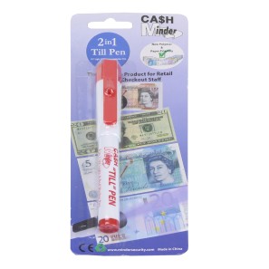 Cash 2-in-1 Checker Pen - Red