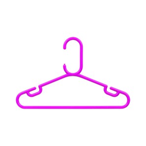 Pink Rainbow Plastic Clothes Hangers - 34cm