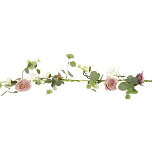Pink Artificial Rose Garland - 150 x 10cm