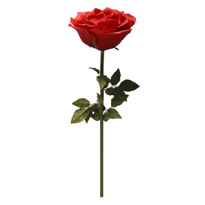 Red Artificial Rose On Stem - 136 x 50cm