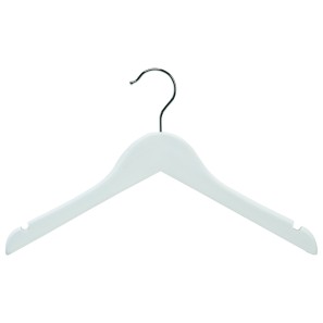 Childrens Matt White Coat Hangers - Wishbone - 34 cm