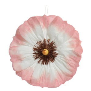 Pink & White Hanging Paper Flowers - 40cm