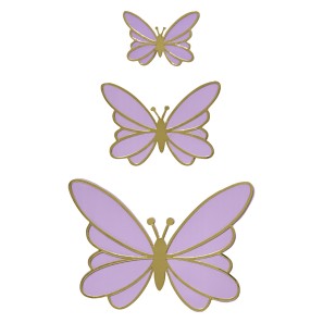 Lilac Hanging Paper Butterflies - 22cm