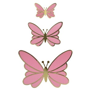 Pink Hanging Paper Butterflies - 22cm