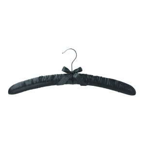 Black Padded Wooden Clothes Hangers - 43cm