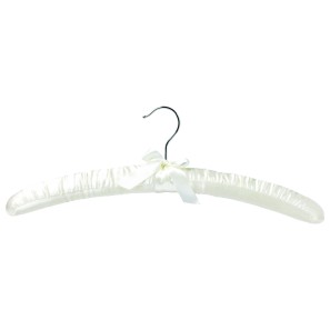 Cream Padded Wooden Clothes Hangers - 43cm