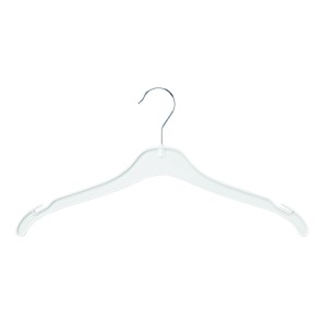 500/23 White Plastic Dress Hangers - 41cm
