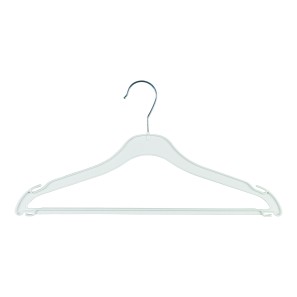 White 500/25 Plastic Clothes Hangers - 41cm