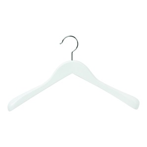 White Extra Strong Wooden Clothes Hangers - Wishbone - 46cm