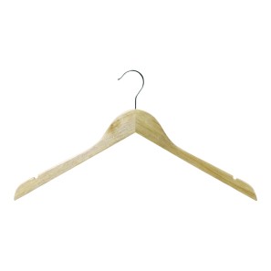 Economy Natural Wooden Clothes Hangers - Flat - 43cm