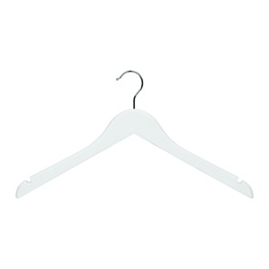 White Soft-Touch Wooden Clothes Hangers - Wishbone - 43cm
