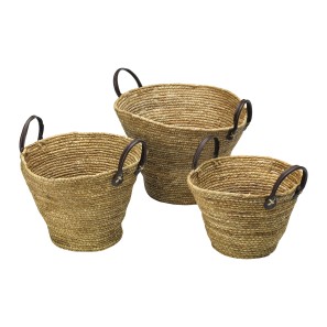 Corn Grass Basket Set - Natural