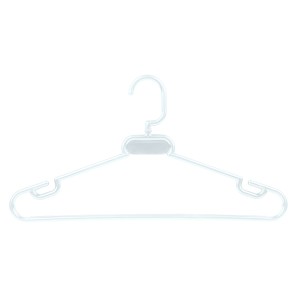White Spectrum Plastic Clothes Hangers - Flat - 42cm