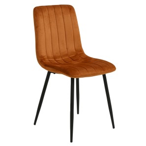 Terracotta Velvet Chair - 90 x 54 x 43cm