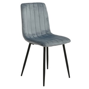 Blue Velvet Chair - 90 x 54 x 43cm