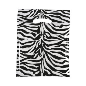 Zebra Print Classic Gloss Plastic Carrier Bags
