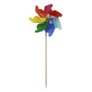Plastic Rainbow Windmill - 75 x 31cm