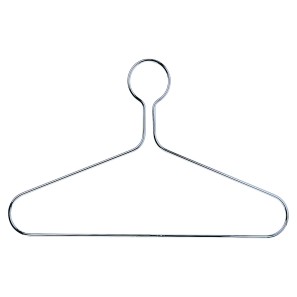 Chrome Heavy Duty Metal Clothes Hangers - 43cm