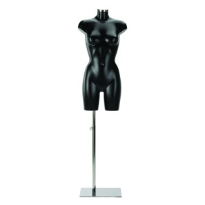 Heavenly Body Female Black All-in-One Torso - With Stand