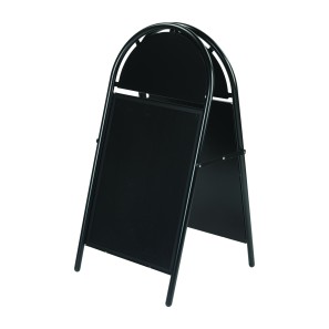 A-Frame Board with Header Panel - A2 - Black