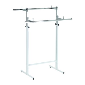 Gloss White Merchandising Rails - Adjustable Merchandiser - 120 - 190cm