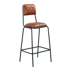 Blue City Leather High Bar Chair - 114 x 52 x 50cm