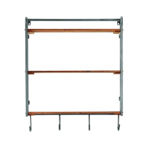 Urban Metro Wall Shelf Hanging Unit - Wood - 70 x 60 x 20cm