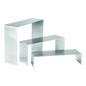 Metal Bridge Pedestal Set - Silver