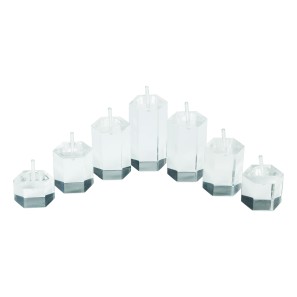 Clear Acrylic Ring Stands - Hexagonal