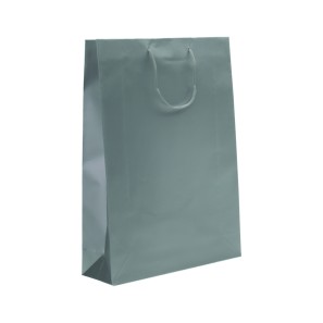 Grey Laminated Matt Paper Carrier Bags