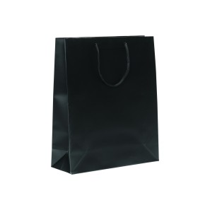 Black Laminated Matt Paper Carrier Bags