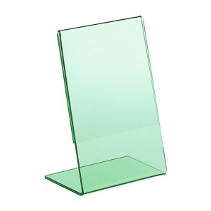 Glass-Look Inclined Card Holders