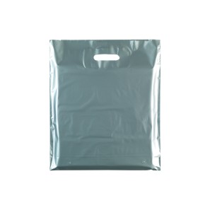 Silver Classic Gloss Plastic Carrier Bags