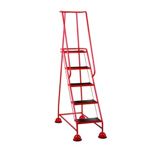 Red Stepmobile Dome Feet Step Ladders