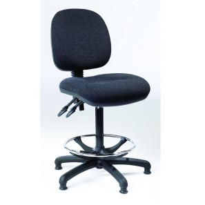 Grey Fabric Draftsman Chairs