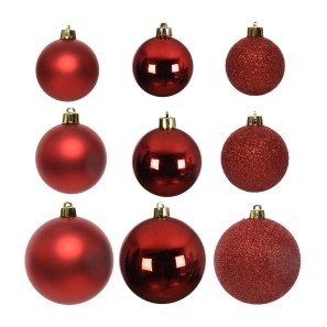 Shatterproof Mixed Red Baubles