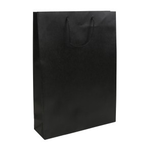 Black Kraft Paper Carrier Bags