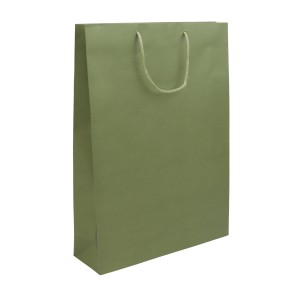 Olive Kraft Paper Carrier Bags
