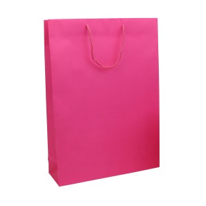 Fuchsia Kraft Paper Carrier Bags