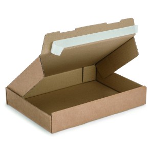 Flat Brown Cardboard Postal Boxes With Adhesive Strip