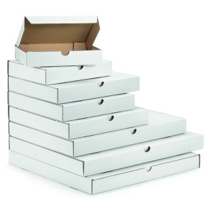 Flat White Cardboard Postal Boxes