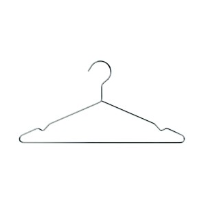 Chrome Wire Metal Clothes Hangers - 42cm