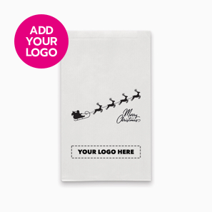‘Santa Sleigh’ Themed White Paper Counter Bags
