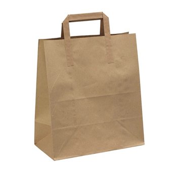 Ecofriendly Brown Flat-Handled Bags
